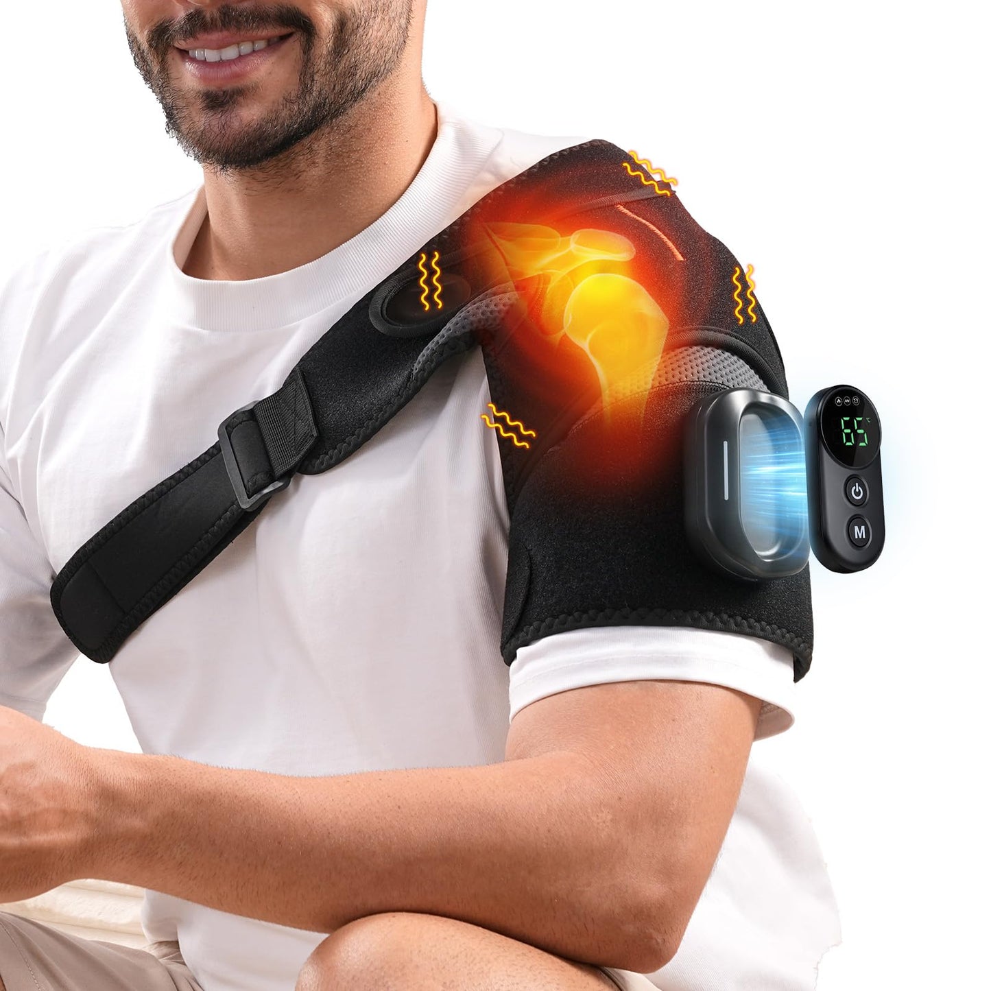 HOMVIMI Cordless Heated Shoulder Wrap with Vibration