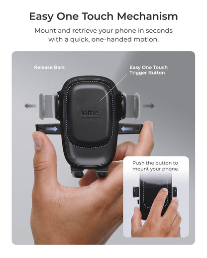 IOttie Easy One Touch 6 Air Vent & Flush Mount - Black: Adjustable Mobile Phone Holder