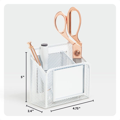 U Brands White Magnetic Locker Cup with Mirror