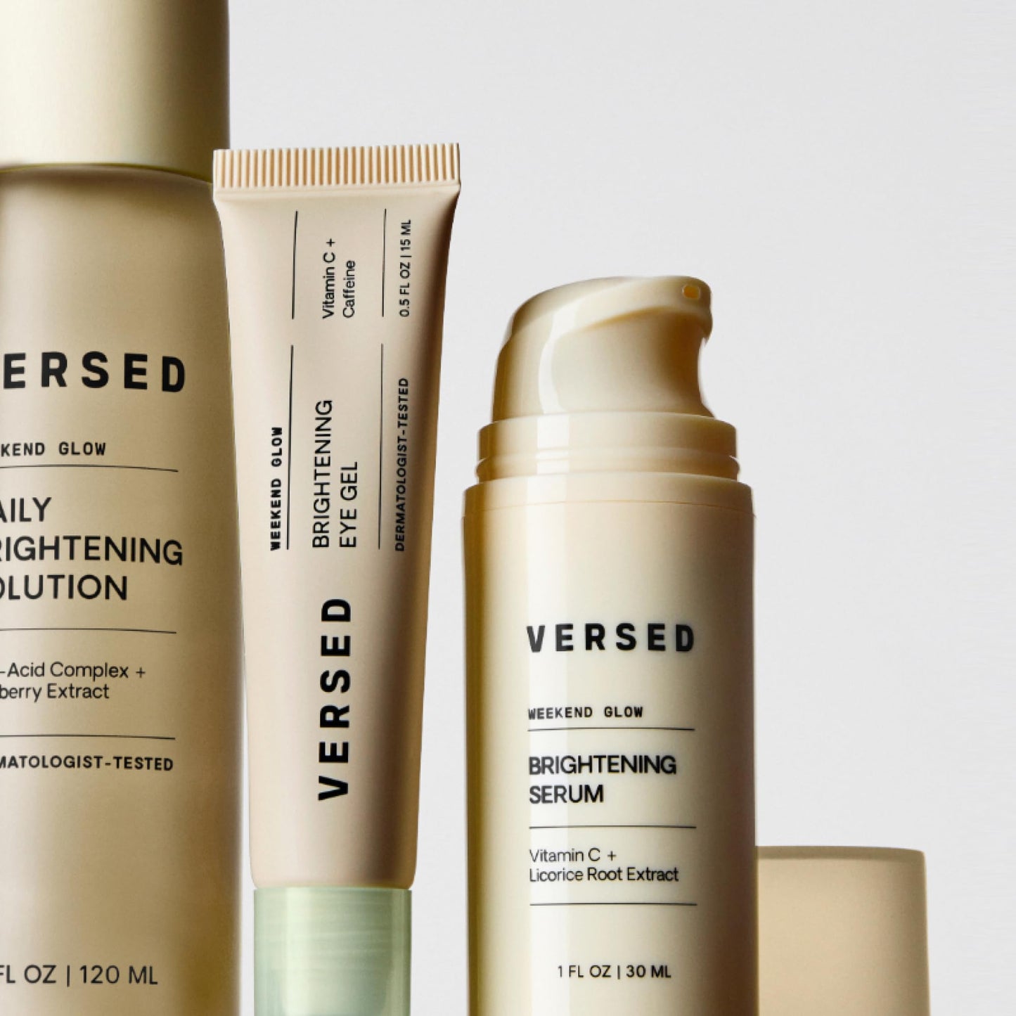 VERSED Weekend Glow Brightening Serum | Vitamin C & Caffeine, 0.5 Oz