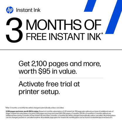 HP DeskJet 4255e Wireless All-in-One Color Inkjet Printer, Scanner, Copier, Best-for-Home, 3 Month Instant Ink Trial Included. This Printer is only 2.4 ghz Capable. AI-Enabled (588S6A)