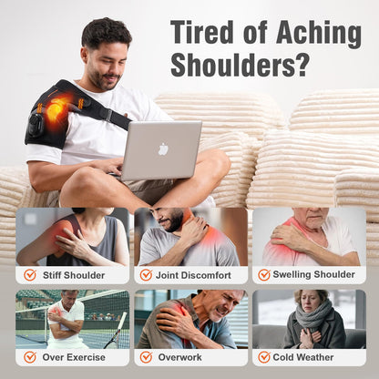 HOMVIMI Cordless Heated Shoulder Wrap with Vibration