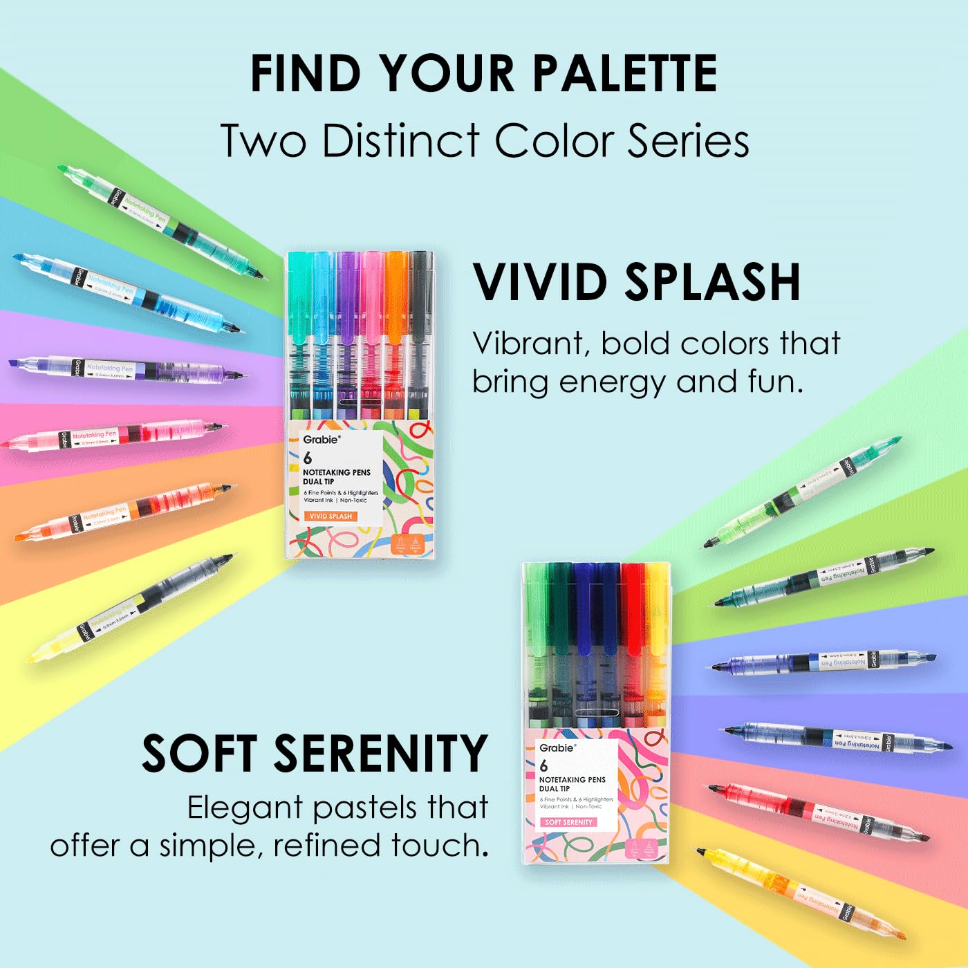 Grabie Dual Tip Notetaking Pens