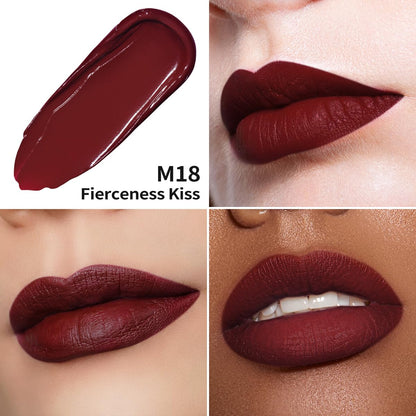 Oulac Matte Liquid Lipstick, Dark Red M18