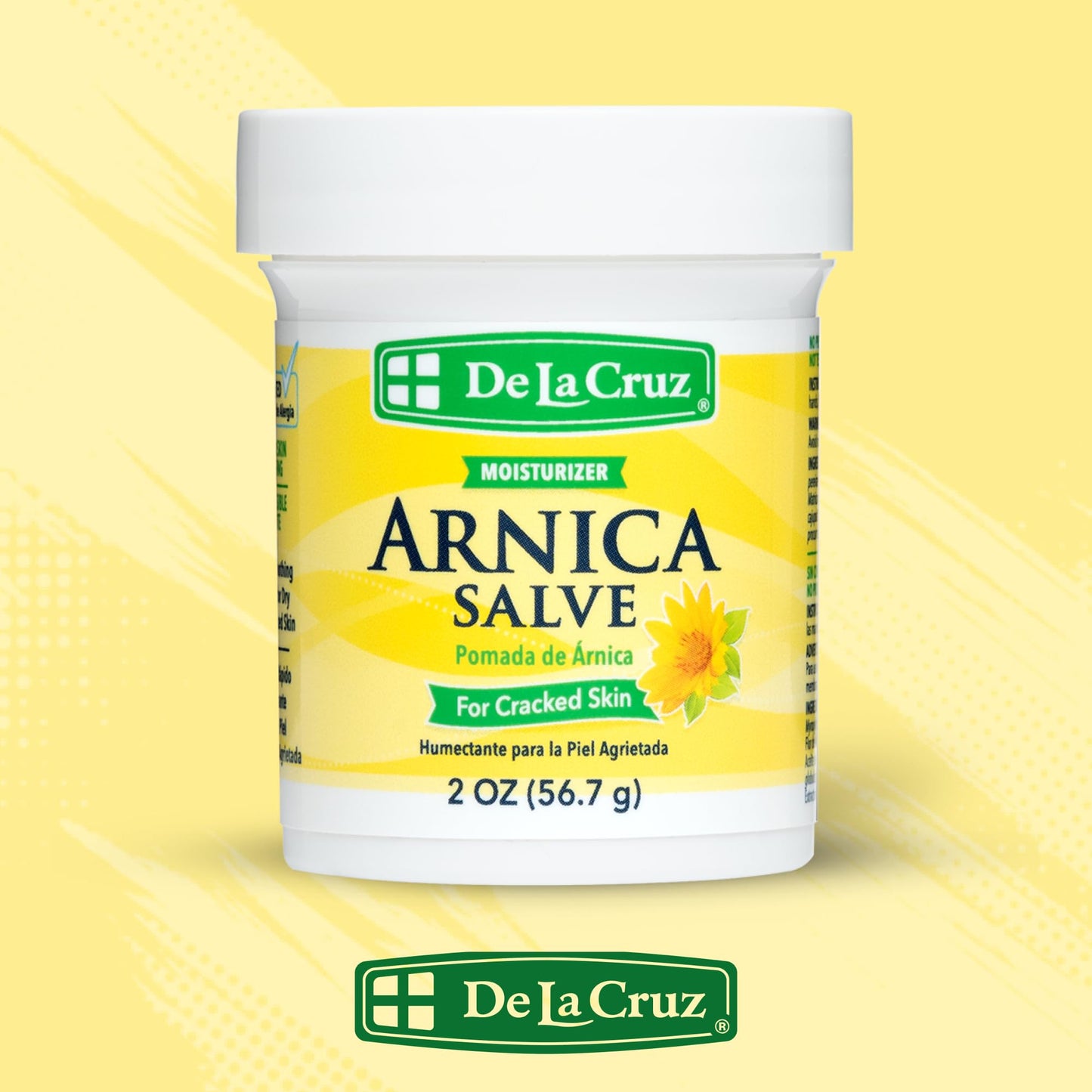 De La Cruz Arnica Salve Body Moisturizer Dry & Cracked Skin 2 oz *Exp.11/26*
