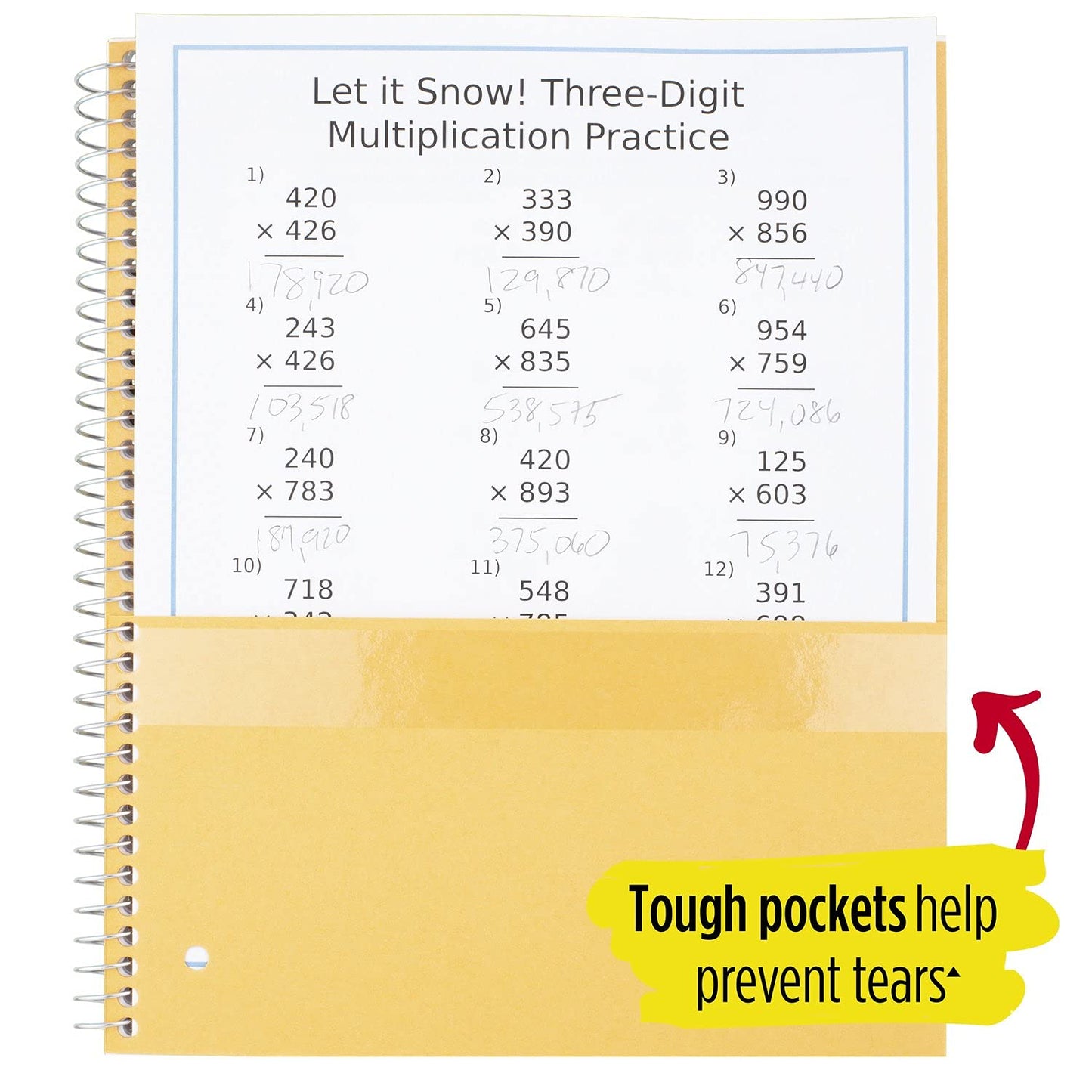 Five Star Spiral Notebook (Color Chosen At Random)