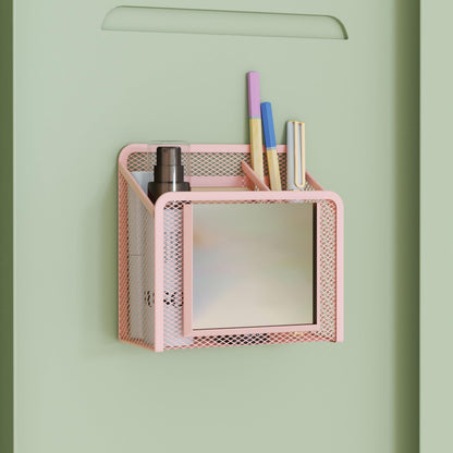 Peachy Pink Magnetic Locker Cup with Mirror