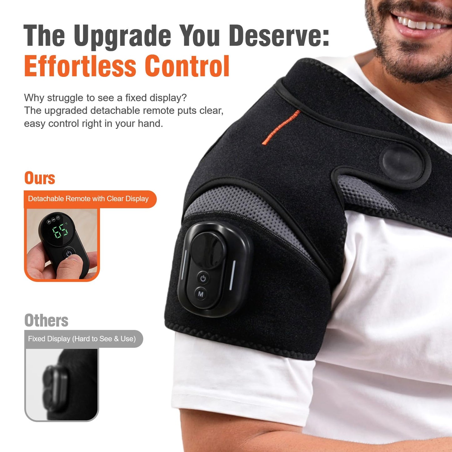 HOMVIMI Cordless Heated Shoulder Wrap with Vibration
