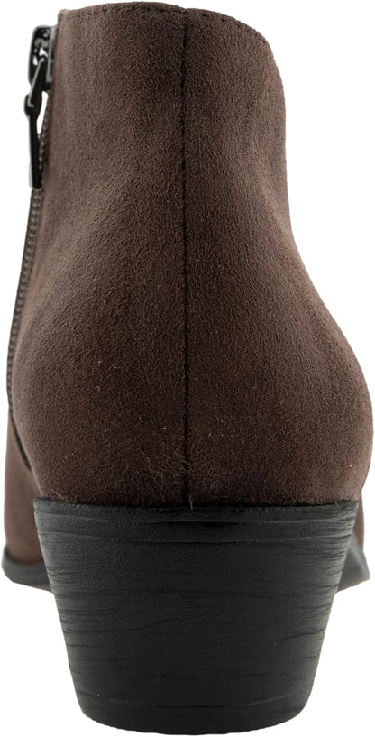 Women's 8.5 Wide Aerosoles CAYU Ankle Boot, Java Faux Suede,