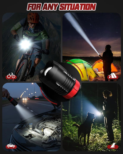 Victoper High Power Rechargeable Flashlight 2pk