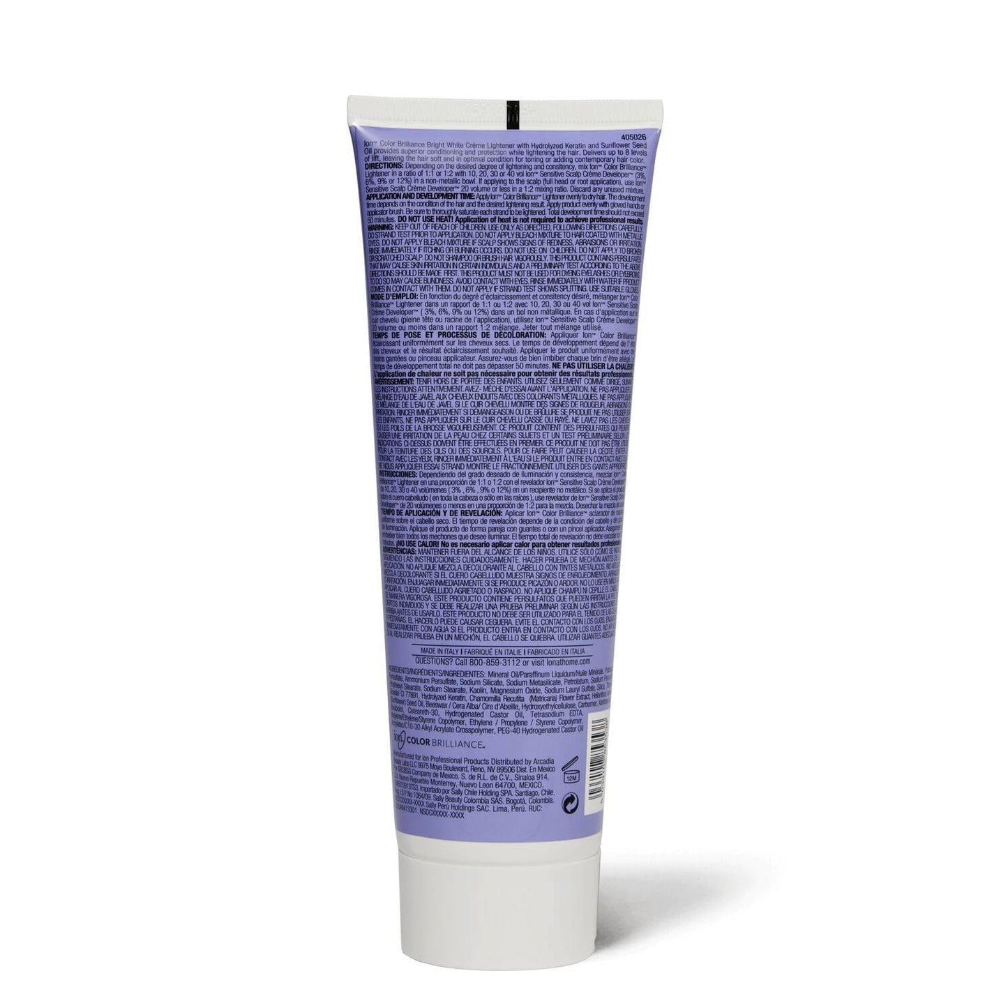 Ion Bright White Creme Lightener Hair Bleach 10.6 oz