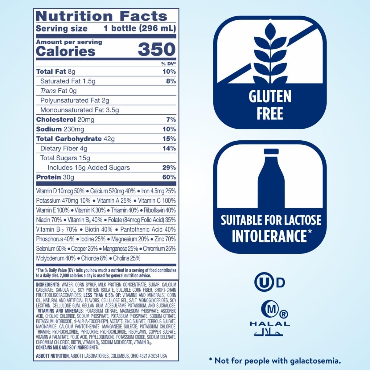 Ensure Complete Vanilla Nutrition Shake 4 - 10 fl oz Bottles (BB May 2027)