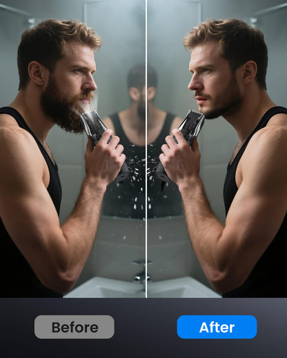 FERRISA Vacuum Beard & Mustache Trimmer