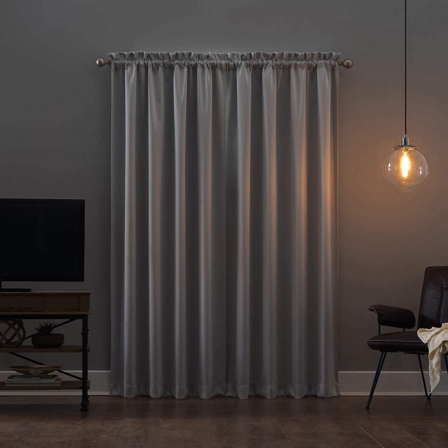 52 in. W X 84 in. L Rod Pocket 100% Blackout Curtain
