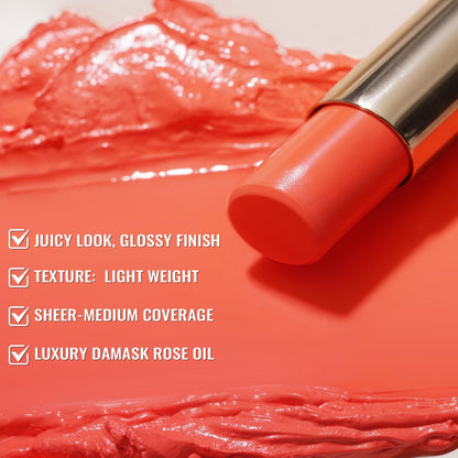 Oulac Moisturizing Lipstick, Orange Red G12, 0.07 oz