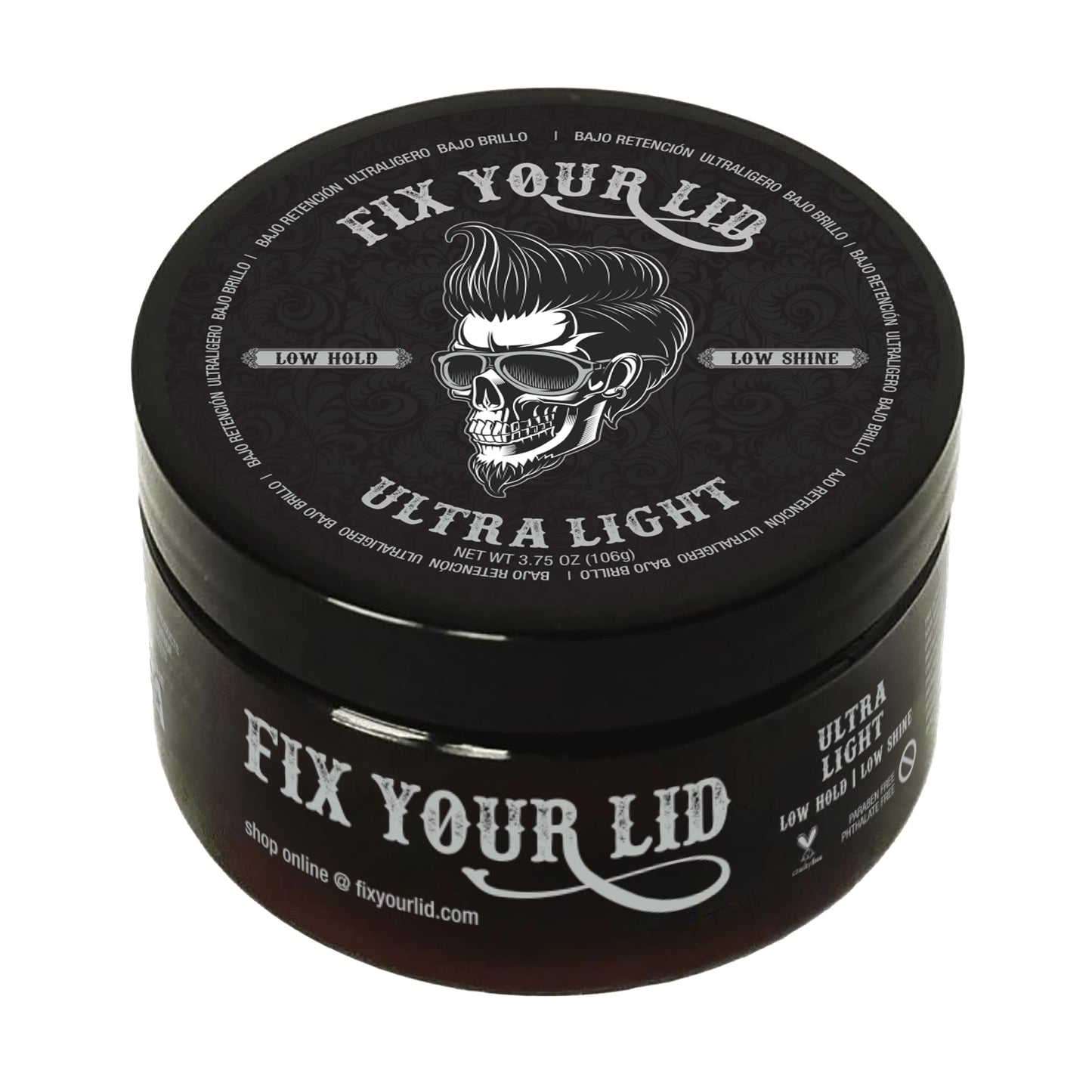 Fix Your Lid Ultra Light Pomade for Men, Low Hold Low Shine, 3.75 oz