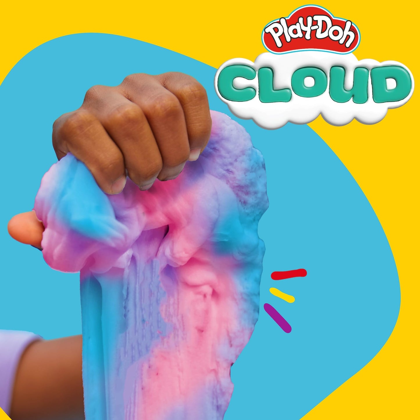 Play-Doh Scented Cloud Slime for Kids, Pink & Blue Cotton Candy Scent