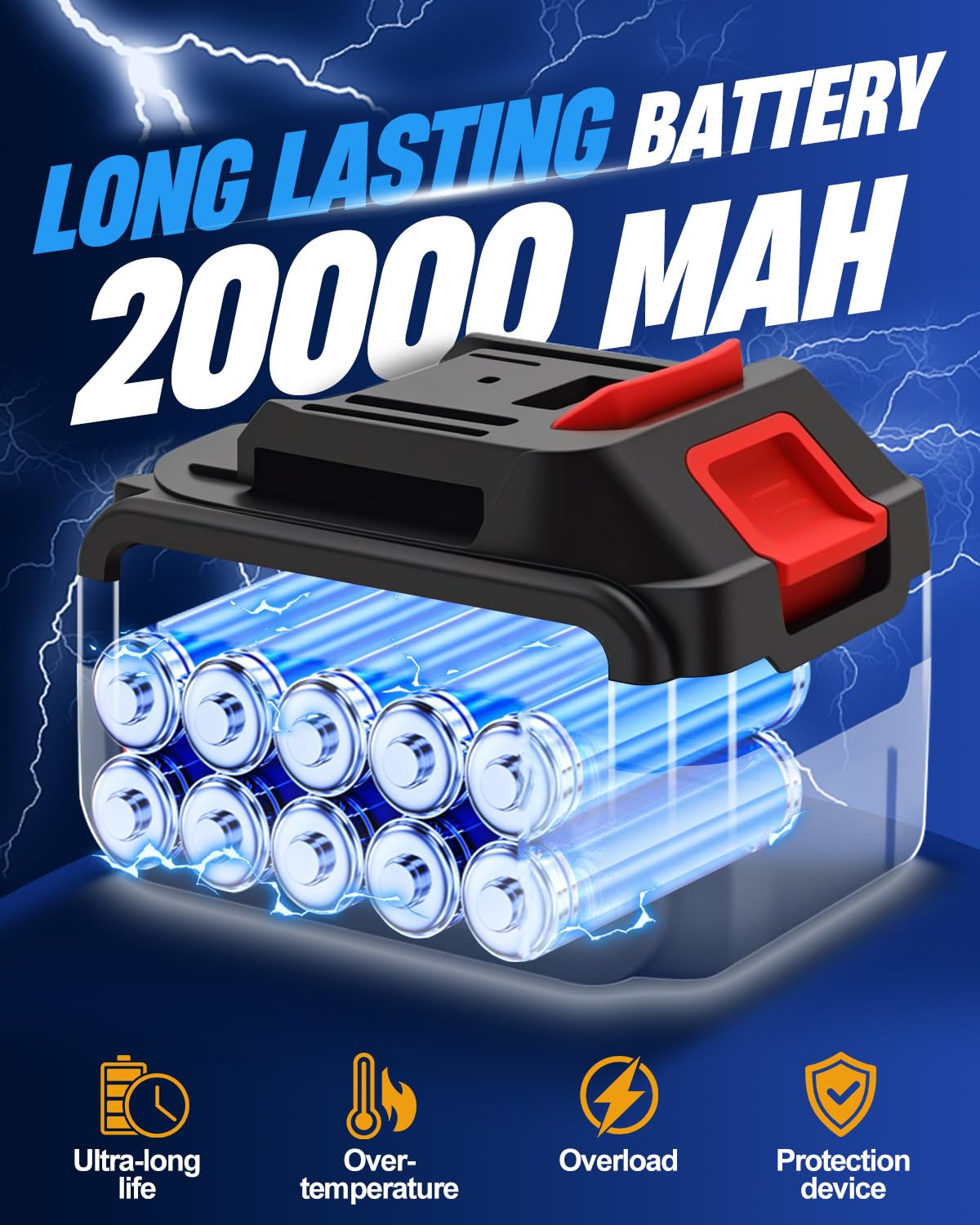 Cordless Leaf Blower, 2 x 4.0Ah Batteries