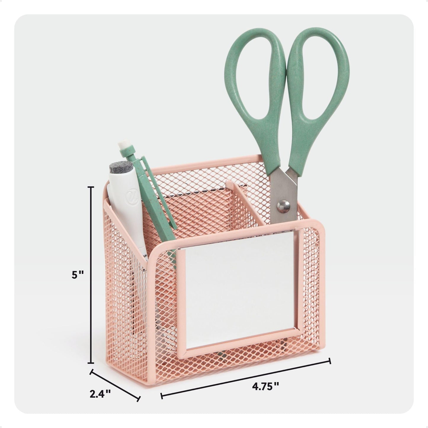 Peachy Pink Magnetic Locker Cup with Mirror