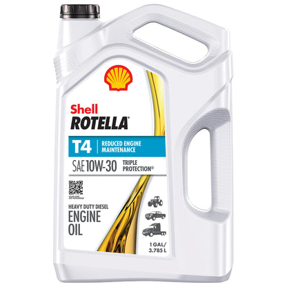 Rotella T4 Triple Protection 10W-30 Diesel Engine Oil, 1 Gallon