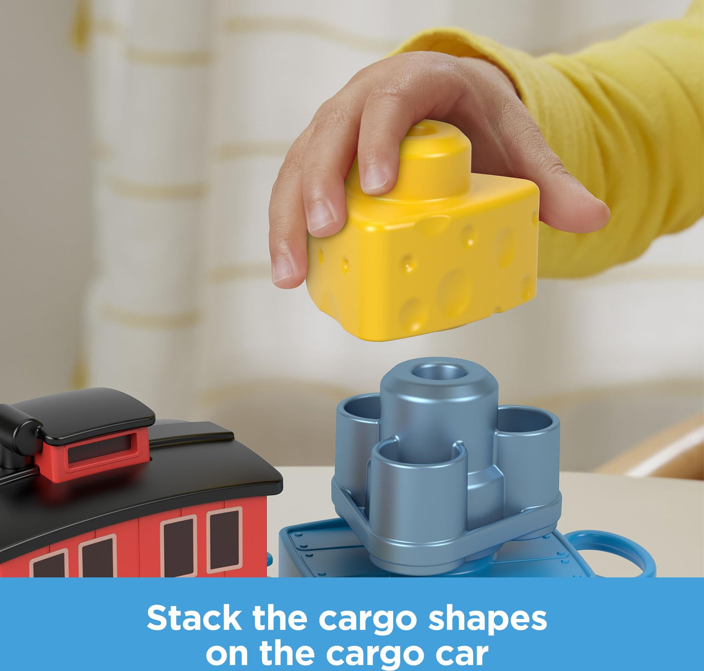 Thomas & Friends Toddler Toy My First Brake Car Bruno Push-Along Vehicle with Stacking Cargo for Preschool Kids Ages 18+ Months