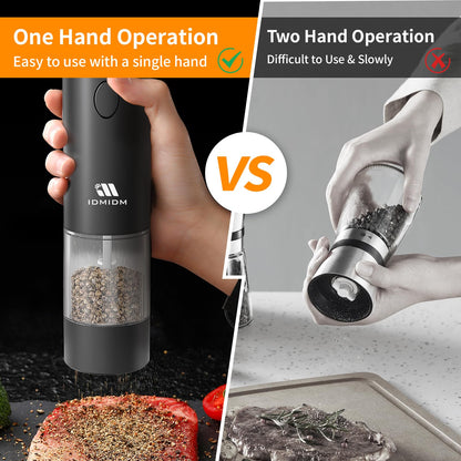 Rechargeable Salt & Pepper Grinder Set