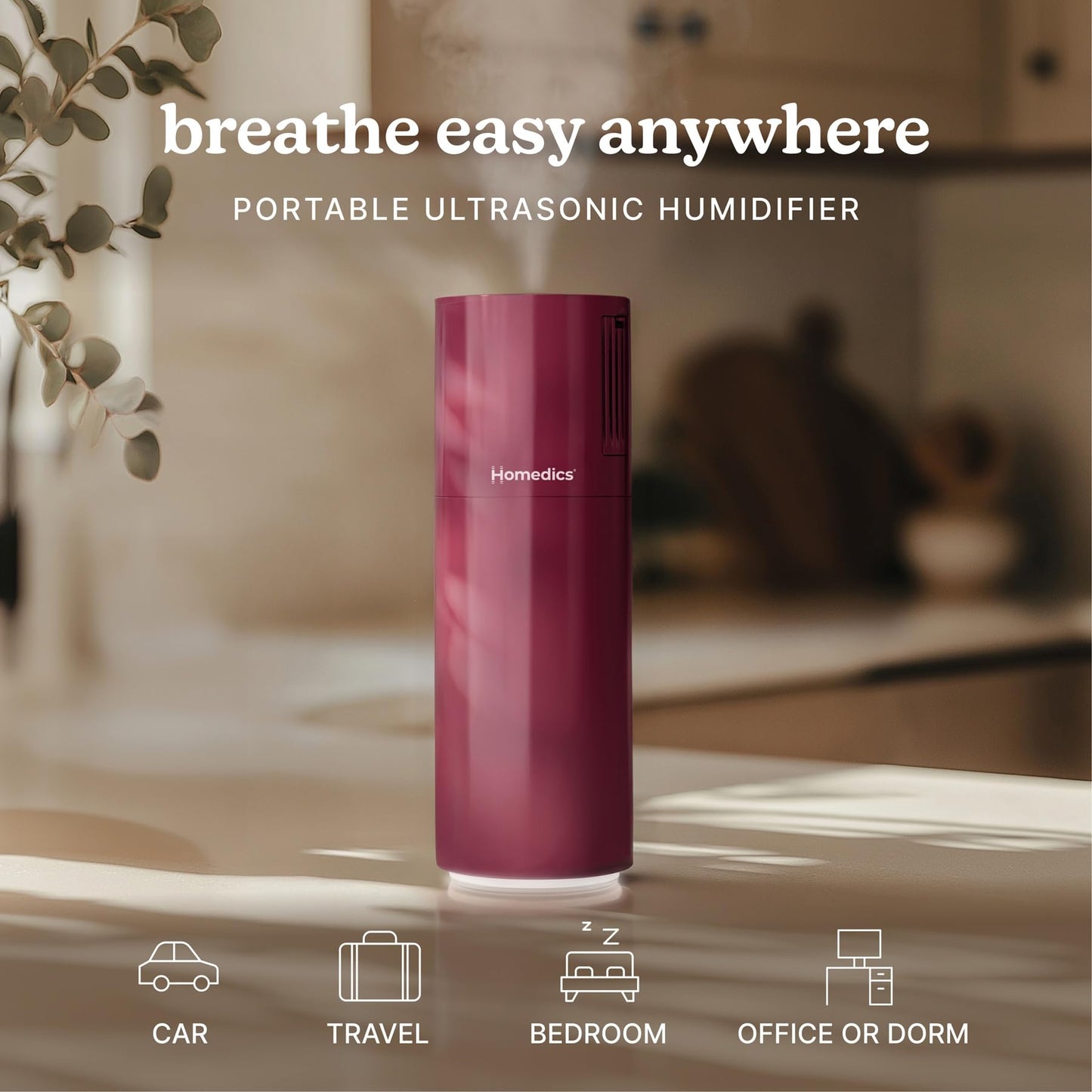 Homedics Portable Ultrasonic Humidifier
