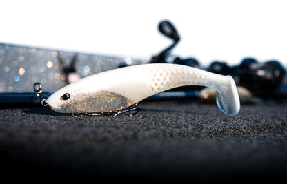 Berkley PowerBait CullShad Fishing Bait, Ghost Morning Dawn, 8 in, Soft Swimbait