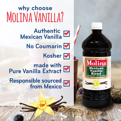 Molina Vanilla Blend 33.8oz (1l) (Exp. 03/09/2029)