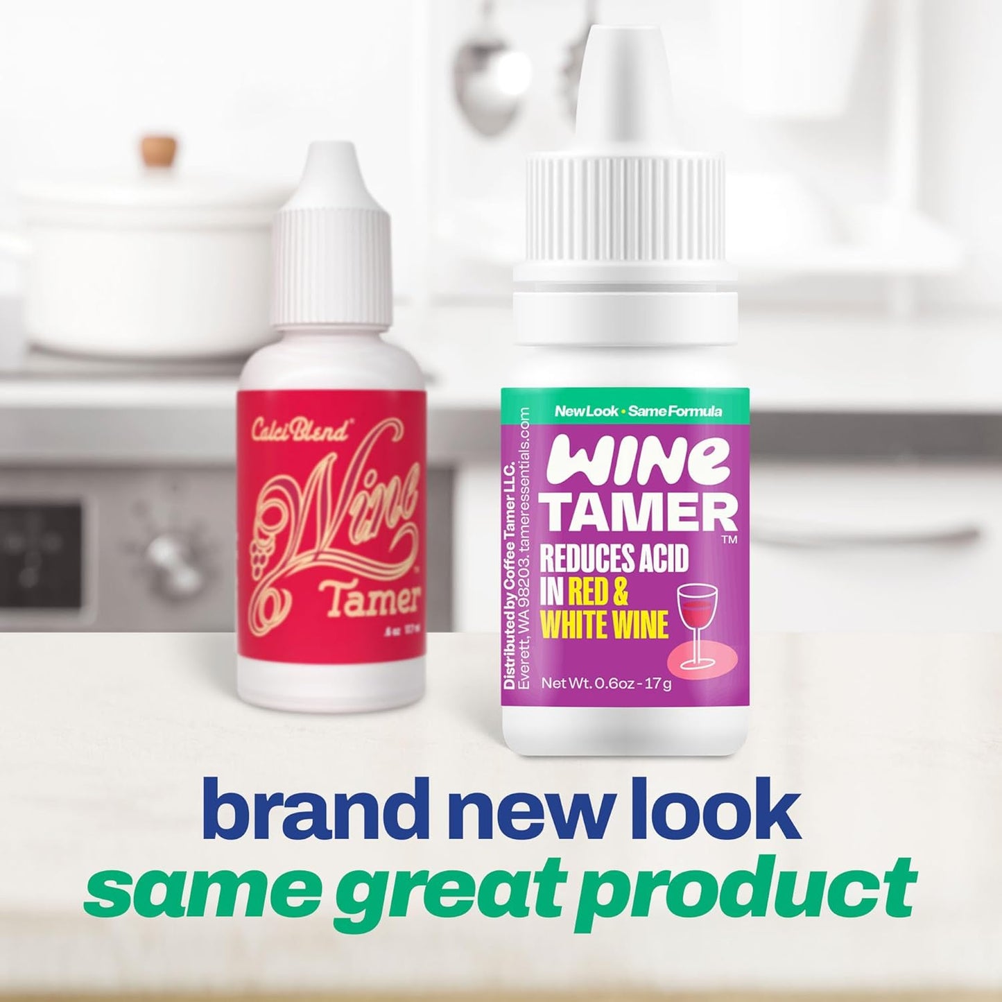 Wine Tamer Liquid Drops - Reduces Acid in Red & White Wine - Odorless & Tasteless, Safe Ingredients - Keto Friendy - Sugar, Calorie, & Gluten Free - 100+ Servings 6oz Dropper Bottle