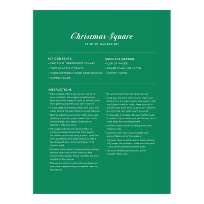 Galison Joy Laforme Christmas Square – Paint By Numbers Kit