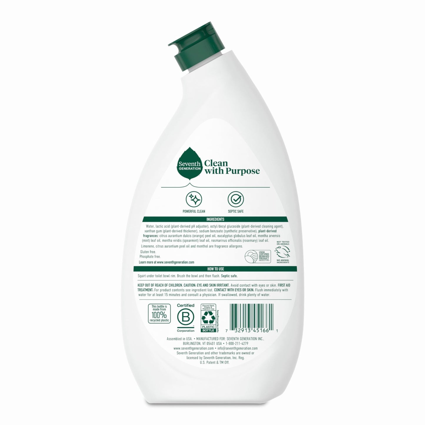 Seventh Generation Toilet Bowl Cleaner 24 oz