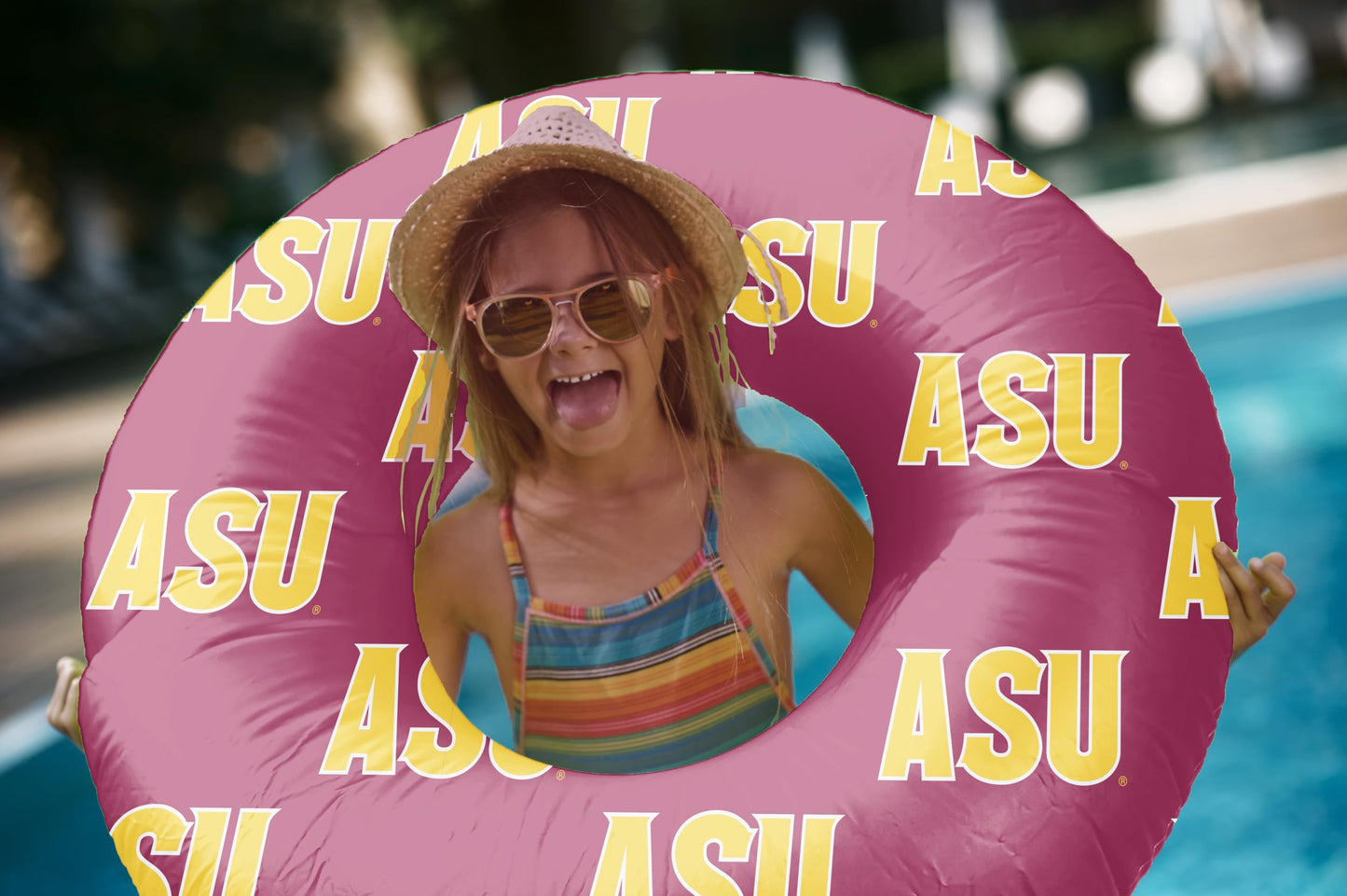 Pegasus Sports LSU Tigers Inflatable Pool Ring 48-In
