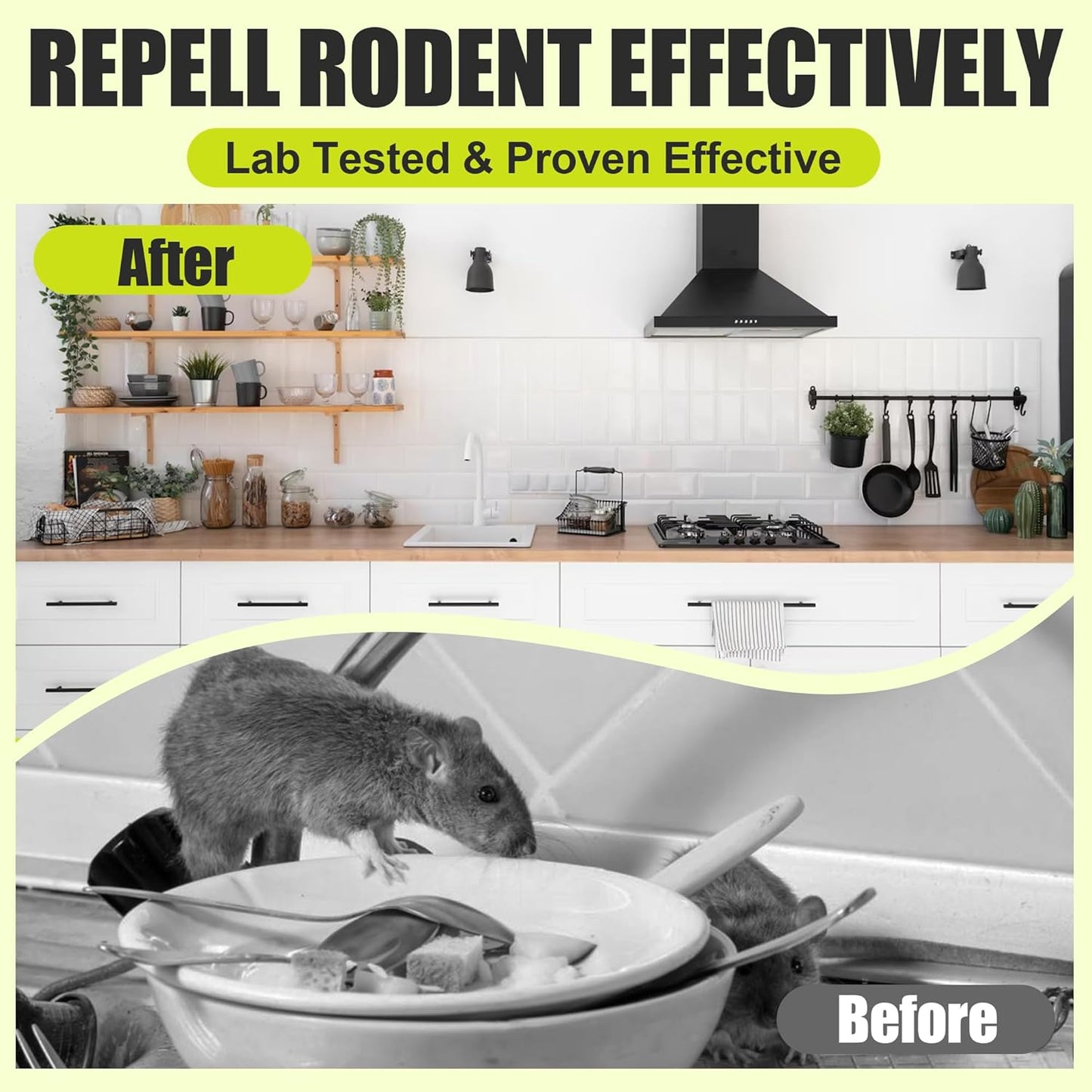 Rodent Repellent Pouches 8 Pcs Mice Repellent Indoor, Natural Peppermint Insect Deterrent Pouches