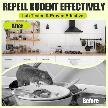 Rodent Repellent Pouches 8 Pcs Mice Repellent Indoor, Natural Peppermint Insect Deterrent Pouches