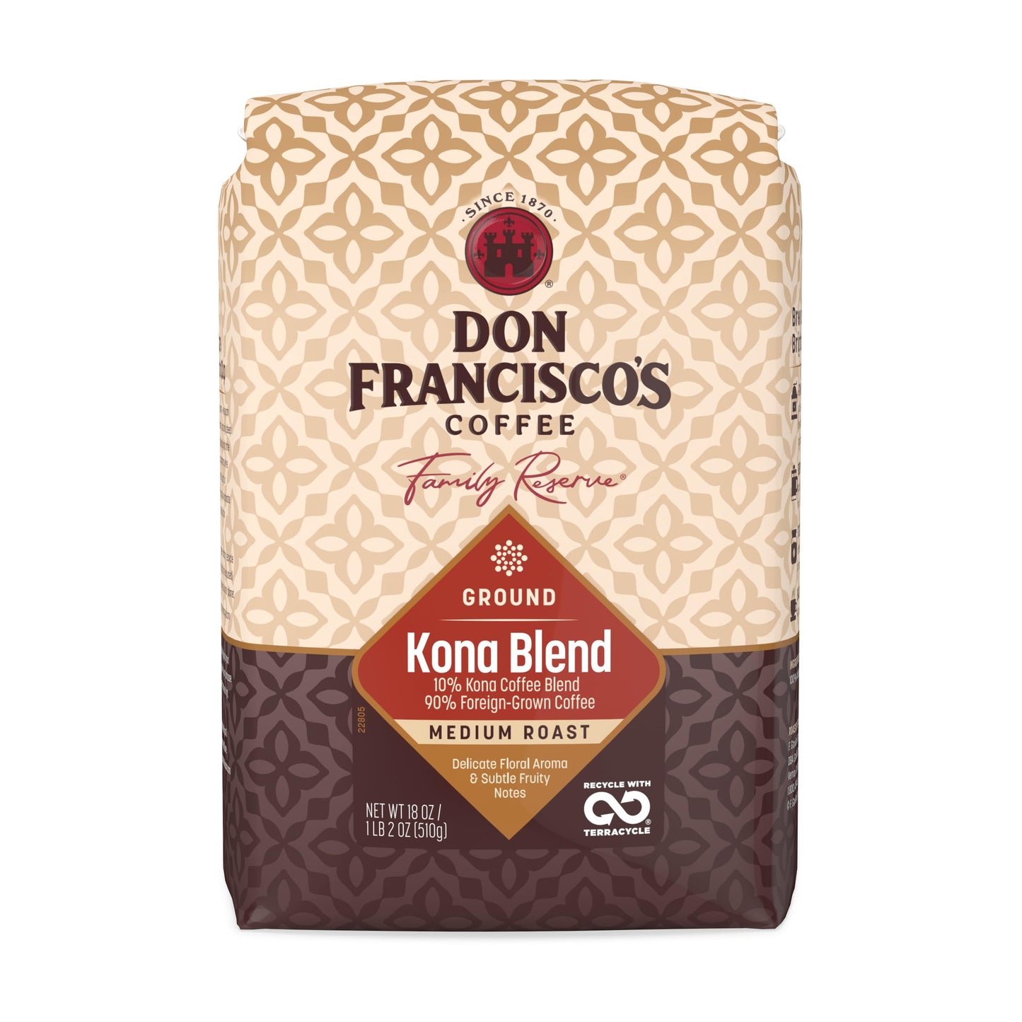 Don Francisco's Kona Blend Coffee 18 oz BB 9/15/26