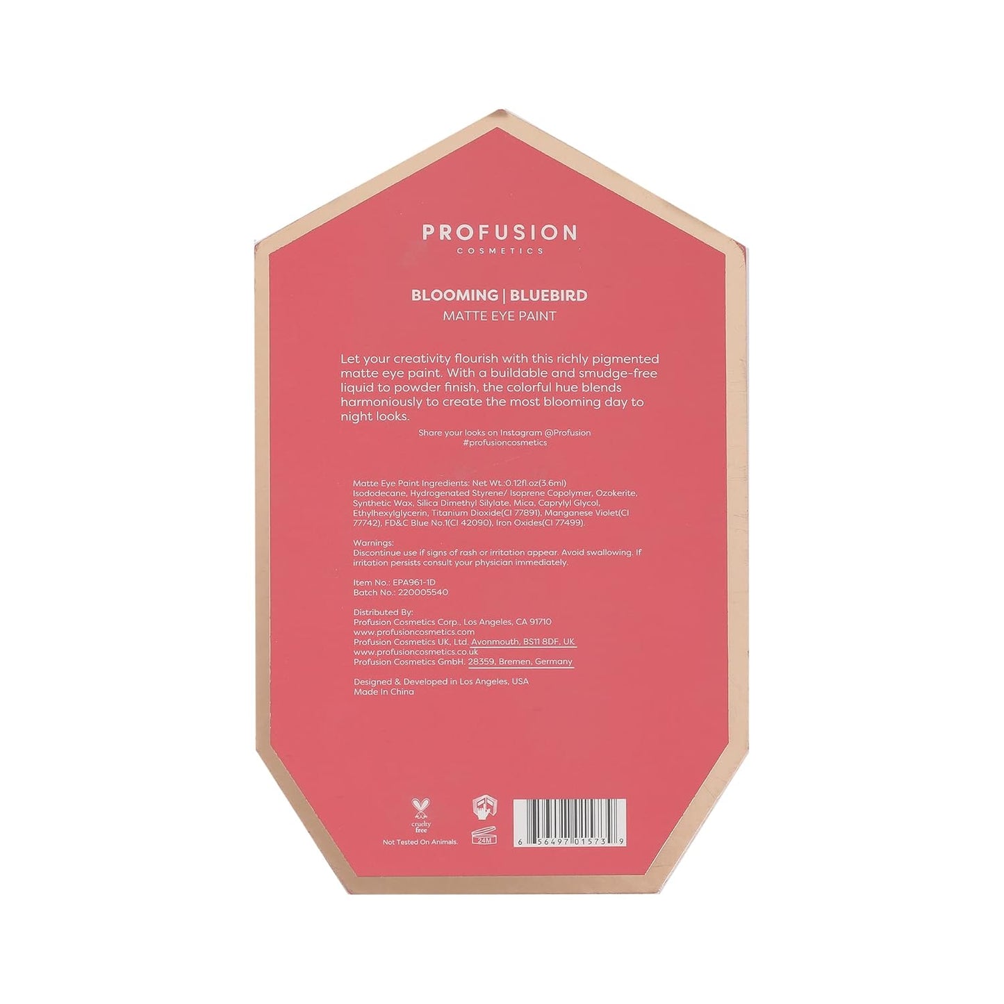 Profusion Cosmetics Matte Eye Paint Makeup- Few Seconds to Dry Create the Most Blooming Day-to-Night Looks (Bluebird)