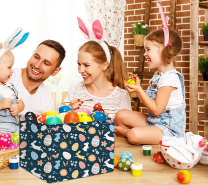 Rectangular  Kids Storage Basket Baby Storage Basket Toy Storage Bin Organizer Shelf Book Room Decor (3 Easter Egg)