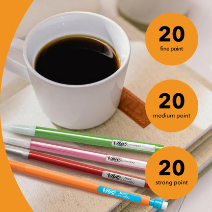 BIC Mechanical Pencil Variety Pack, Number 2 Mechanical Pencils With Erasers