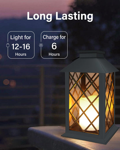 Solar Lanterns Outdoor Waterproof, 14 Inch