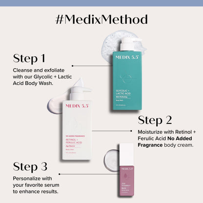 MEDIX Fragrance-Free Retinol Face & Body Moisturizer 15 oz