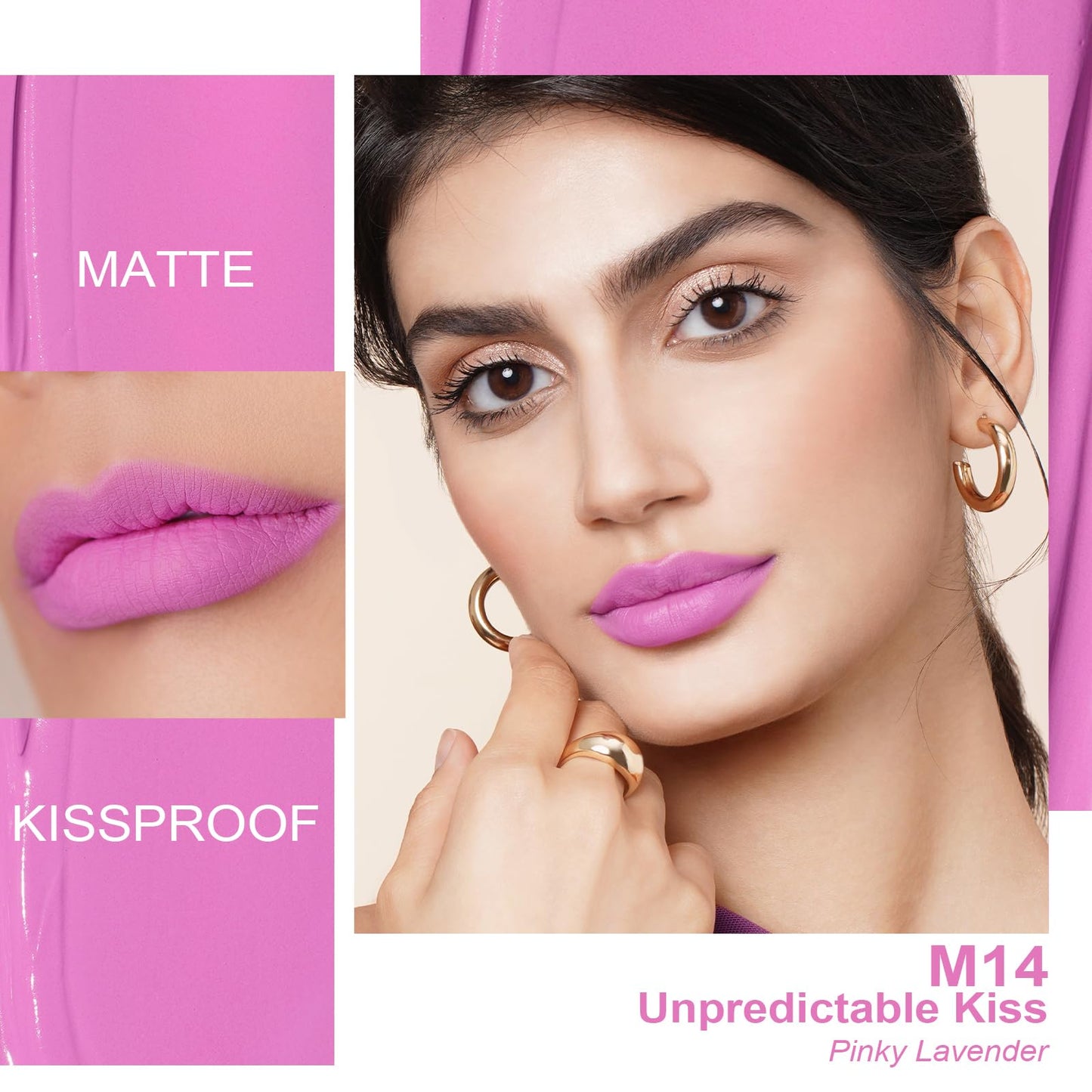 Oulac Matte Lipstick Light Pink Lavender M14