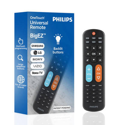 Philips BigEZ OneTouch Big Button Universal TV Remote, Easy to Use