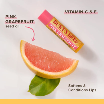 Burt's Bees 100% Natural Lip Balm, Pink Grapefruit