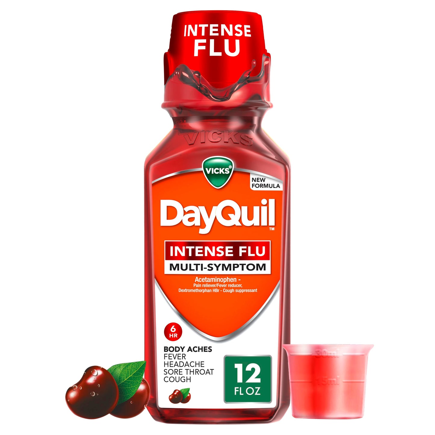DayQuil Intense Flu Warming Syrup EXP 08/27