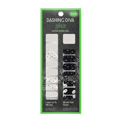 Dashing Diva Gloss Nail Strips - Ghostly Touch  32 Wraps, 1 Prep Pad, 1 File