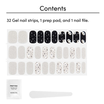 Dashing Diva Gloss Nail Strips - Ghostly Touch  32 Wraps, 1 Prep Pad, 1 File