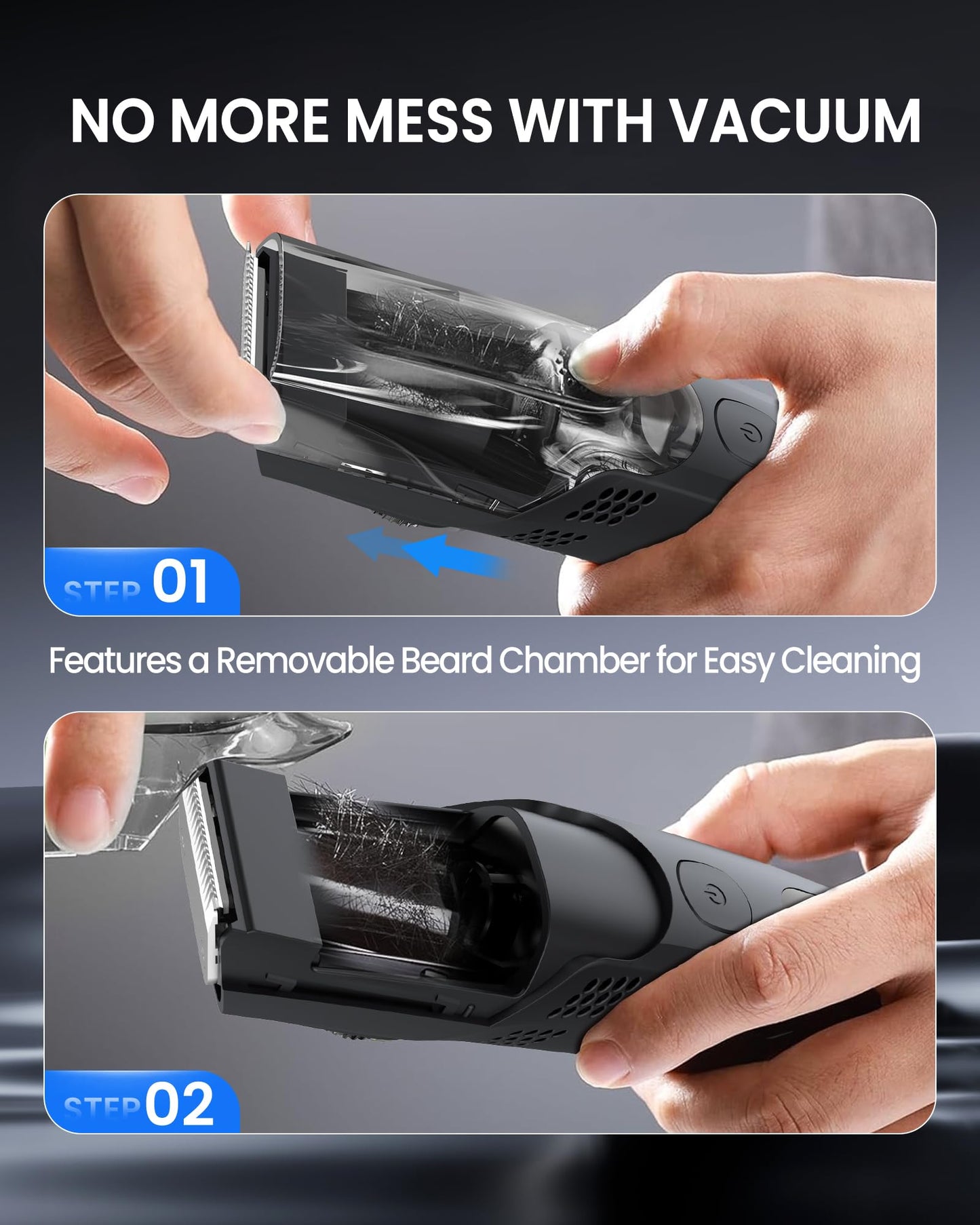 FERRISA Vacuum Beard & Mustache Trimmer