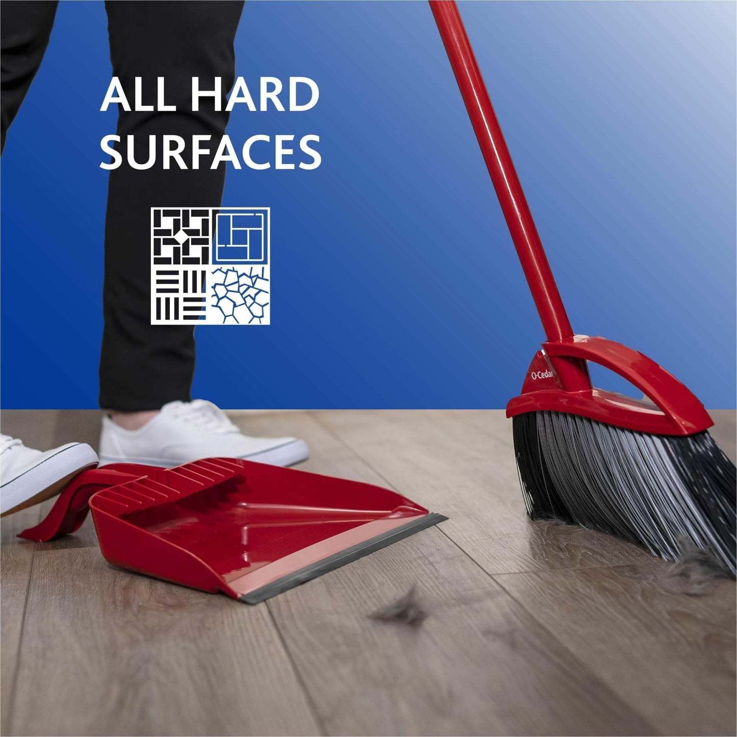 O-Cedar PowerCorner Pet Pro Broom & Dustpan
