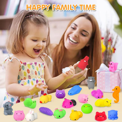 Mochi Squishy Toys, 16 Pcs Mini Squishy Party Favors for kids Animal Squishies Stress Relief Toys Cat Panda Unicorn Squishy Squeeze Toys Kawaii Squishies Birthday Gifts for Girls & Boys Random